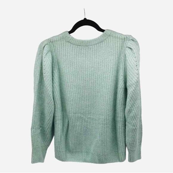 INC Concepts Women’s Medium Mint Green Volume Sleeve Pullover Sweater NWT - Picture 7 of 9
